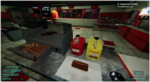 Happys-Humble-Burger-Farm-Screenshot-1 Wir können in Happy's Humble Burger Farm hauptsächlich Burger und Pommes zubereiten.